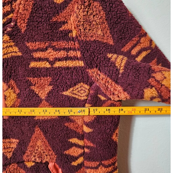 THE NORTH FACE Women's Campshire Pullover Hoodie Deep Garnet Red Geo Print Sz S - Picture 12 of 13